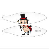 トップハットとネクタイ漫画の可愛いラディバグ ミニバスケットボール (パネル)