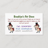 トップハットとネクタイ漫画の可愛いラディバグ 名刺 (正面)