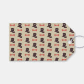 トップハットとボウタイギフトラベル ギフトタグ (正面(横))