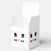 トップハットとボウタイゲイ結婚式の引き出物ボックス フェイバーボックス (オープン)