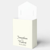 トップハットとボウタイゲイ結婚式の引き出物ボックス フェイバーボックス (オープン)