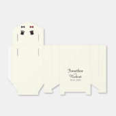 トップハットとボウタイゲイ結婚式の引き出物ボックス フェイバーボックス (折り畳みなし)