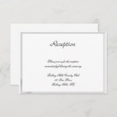 トップハットとボウタイズブルーゲイウェディングレセプション 招待状 (正面/裏面)