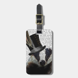 トップハットにスティームパンクバッジャー ラゲッジタグ