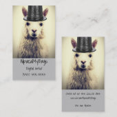 トップハットのアルパカ 名刺 (正面/裏面)