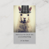 トップハットのアルパカ 名刺 (裏面)