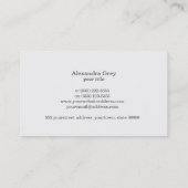 トップハットの真の紳士は黒く見えるヴィンテージ 名刺 (裏面)