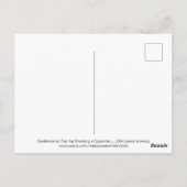 トップハットの紳士喫煙たばこ ポストカード (裏面)