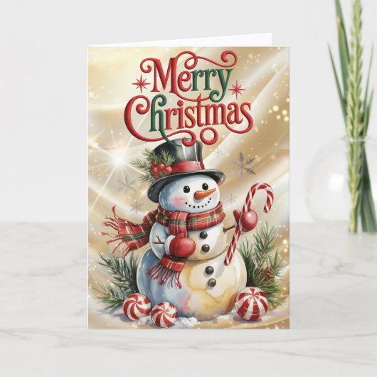 トップハットの雪だるま クリスマス (正面)