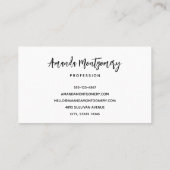 トップハットを着た面白いハロウィーンのスケルトン 名刺 (裏面)