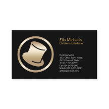 トップハットアイコン子供のエンターテイナーの名刺