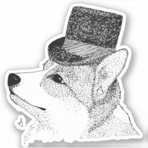 トップハットコルギ シール