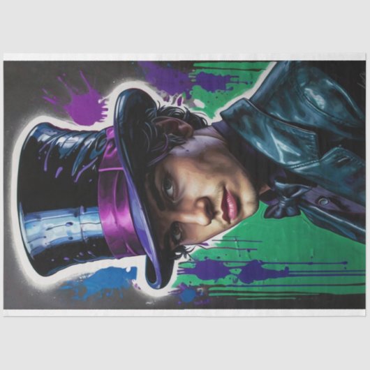 トップハットシュールレアリスムとアートポップ・アートのの切り離し 薄葉紙 (正面)