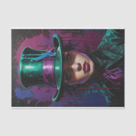 トップハットシュールレアリスムとアートポップ・アートのデコパージュ 薄葉紙