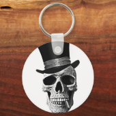 トップハットスカル キーホルダー (正面)