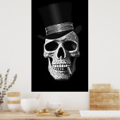 トップハットスカル ポスター (キッチン)