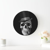 トップハットスカル ラージ壁時計 (ホーム)