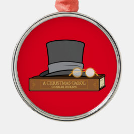 トップハットセラミックオーナメント付きクリスマスカロル メタルオーナメント