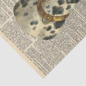 トップハットドッグデコパージュ付きヴィンテージ新聞 薄葉紙 (詳細)