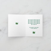 トップハットファンシー付き笑顔のAIクリスマス小妖精や小人 シーズンカード (内部)