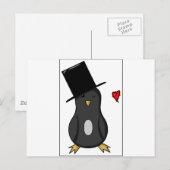 トップハットペンギン ポストカード (正面/裏面)