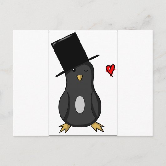 トップハットペンギン ポストカード (正面)