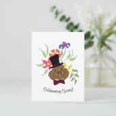 トップハットボウタイ春の花グラウンドホッグ シーズンポストカード (スタンド正面)