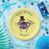 トップハットマンガの可愛いクモ ペーパープレート (パーティー)