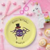 トップハットマンガの可愛いクモ ペーパープレート (パーティー)