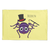 トップハットマンガの可愛いクモ 枕カバー (裏面)