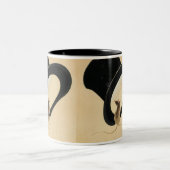 トップハットラットイヤー中国の〔占星術の〕十二宮図誕生日マグ ツートーンマグカップ (中央)