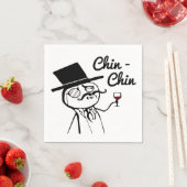 トップハットワイントーストチンチン付きポーシchap スタンダードカクテルナプキン (インサイチュ)