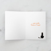 トップハットヴィンテージハロウィンカード付きかかし カード (内部)