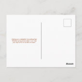 トップハット付きの明るいグラウンドホッグ ポストカード (裏面)