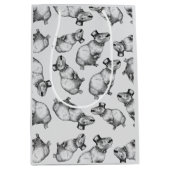 トップハット付きカピバラ ミディアムペーパーバッグ (正面)