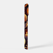 トップハット付きタックスのハロウィーンスケルトン iPhone 15ケース (右側面)