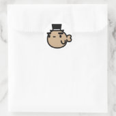 トップハット付き金魚 ラウンドシール (バッグ)