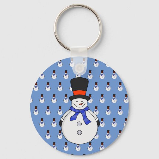 トップハット付雪だるま キーホルダー (正面)