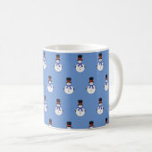 トップハット付雪だるま コーヒーマグカップ (正面右)