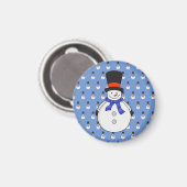 トップハット付雪だるま マグネット (正面/裏面)