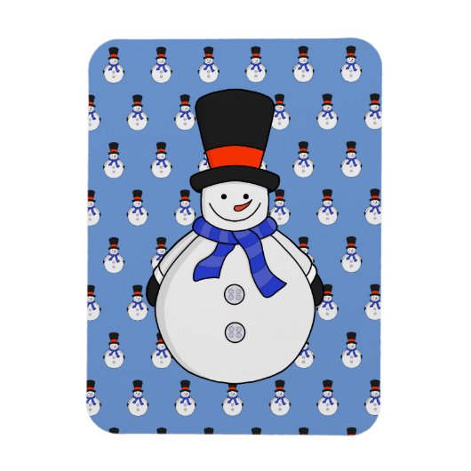 トップハット付雪だるま マグネット (縦)