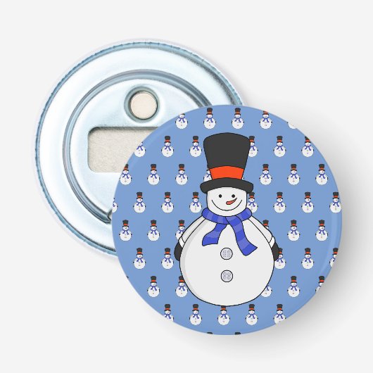 トップハット付雪だるま 栓抜き (正面)