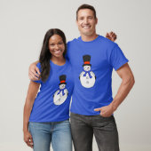 トップハット付雪だるま Tシャツ (ユニセックス)