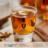 トップハット口ひげタックスのパーソナライズ花婿介添人 ショットグラス