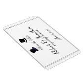 トップハット弓タイズブルーゲイ結婚式日付を保存 マグネット (右側)