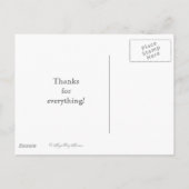 トップハット猫カスタム感謝はがき ポストカード (裏面)