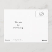 トップハット猫カスタム感謝はがき ポストカード (裏面)