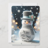 トップハット雪だるま シーズンカード (正面)