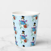 トップハット雪だるま 紙コップ (裏面)