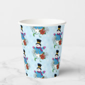 トップハット雪だるま 紙コップ (正面)